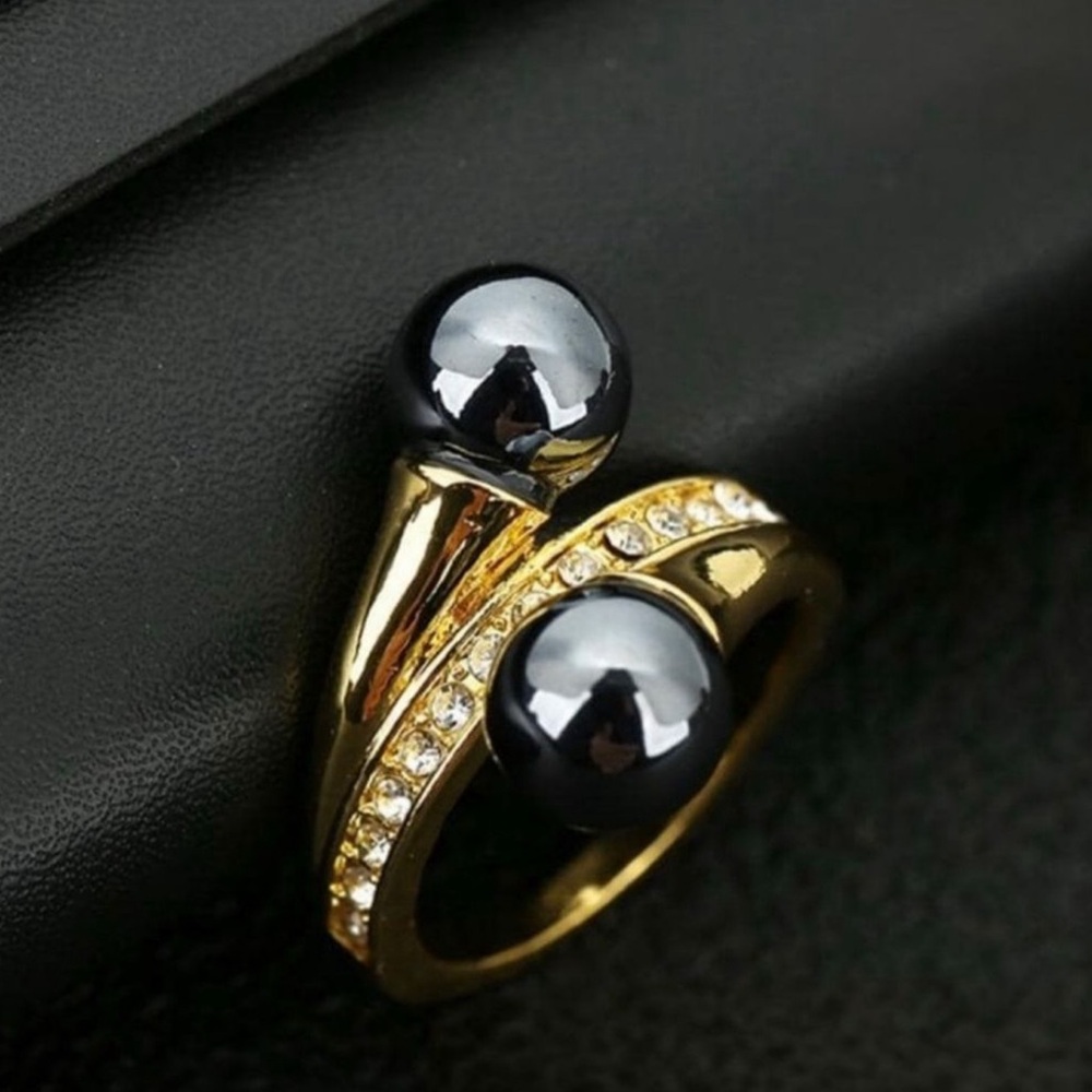 Gold and Black Women's Ring NIP